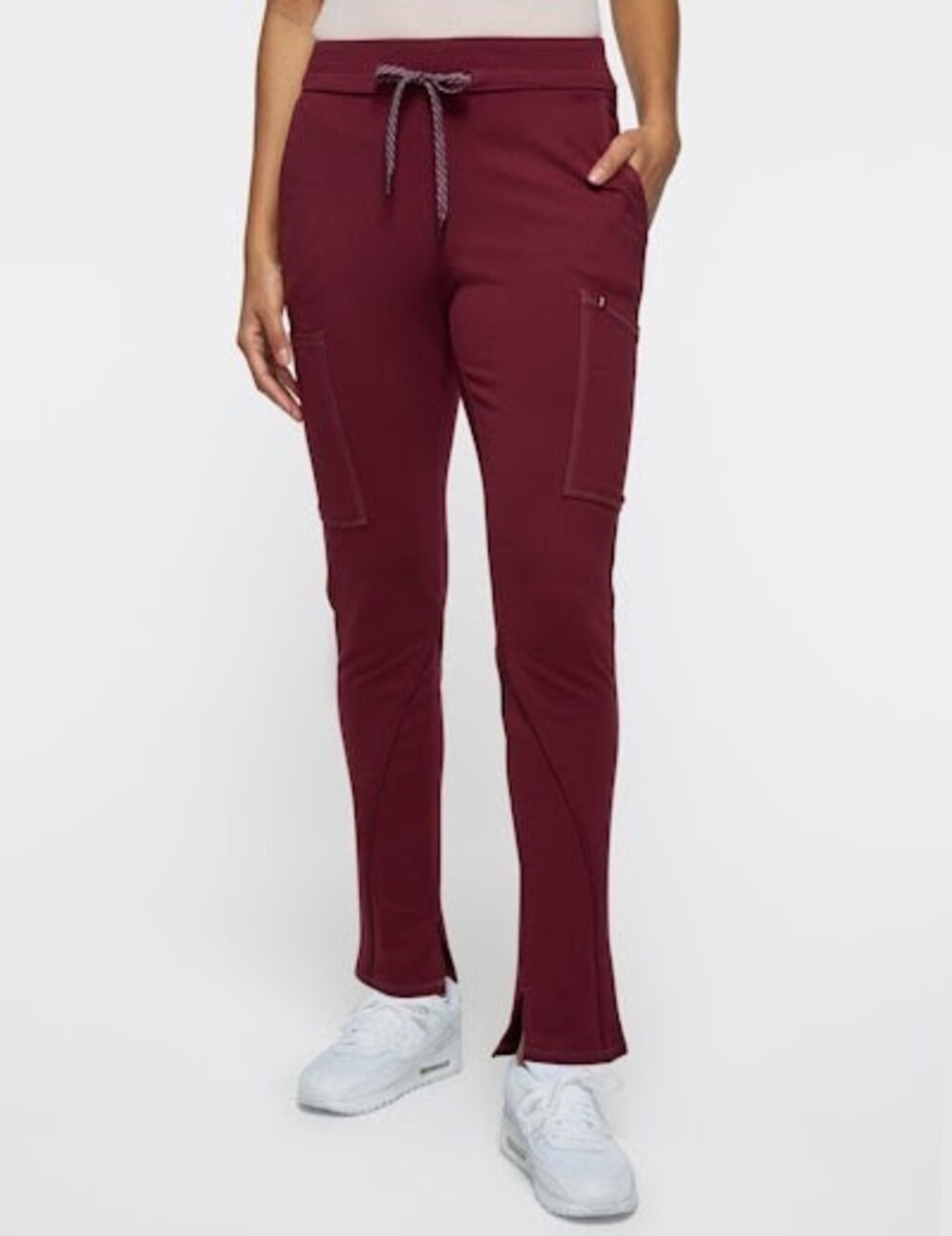 NWT. Women's Cargo Scrub Pant Color: Wine Size: M Pant Length: Regular